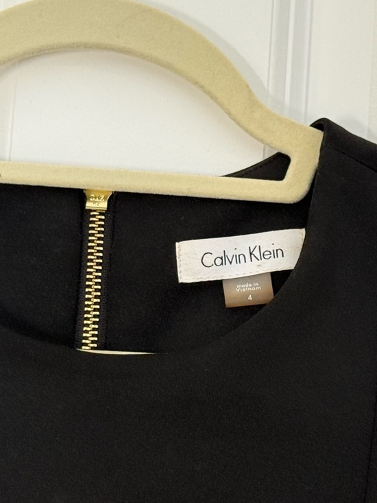 Calvin Klein Black Sleeveless Midi Sheath Dress - Picture 3 of 8